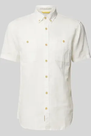 Camel Active Freizeithemd aus Leinen-Baumwoll-Mix mit Button-Down-Kragen in , Größe L