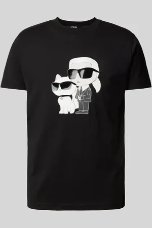 Karl Lagerfeld T-Shirt mit Motiv- und Label-Print in , Größe S