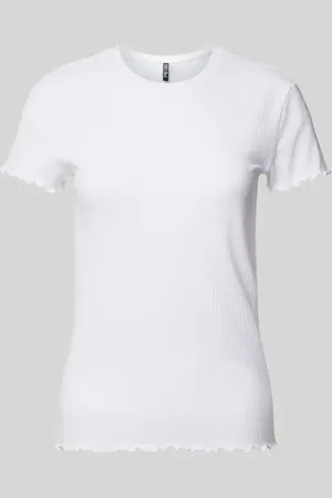Pieces® T-Shirt in Ripp-Optik Modell 