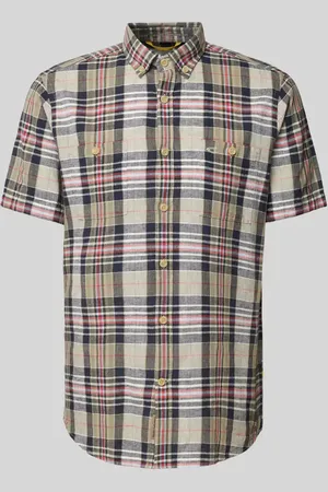 Camel Active Freizeithemd aus Leinen-Baumwoll-Mix mit Button-Down-Kragen in , Größe M