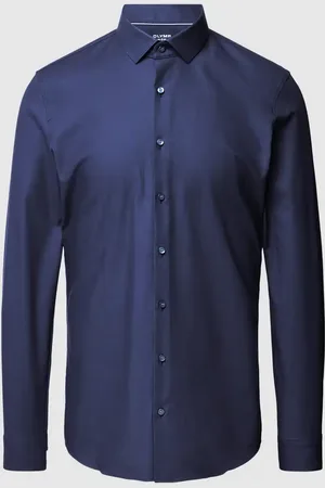 Olymp Slim Fit Businesshemd aus Twill mit Stretch-Anteil in , Größe 36