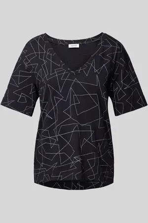 ESPRIT T-Shirt mit grafischem Muster und V-Ausschnitt in , Größe XS