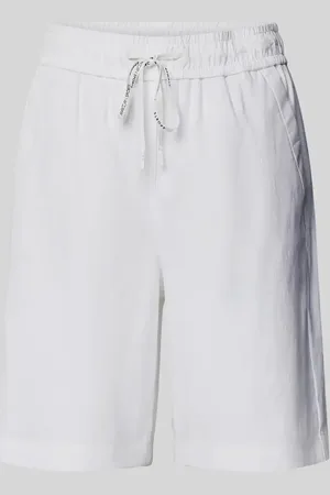 Marc Cain Shorts aus Leinen-Mix mit elastischem Bund in , Größe 34
