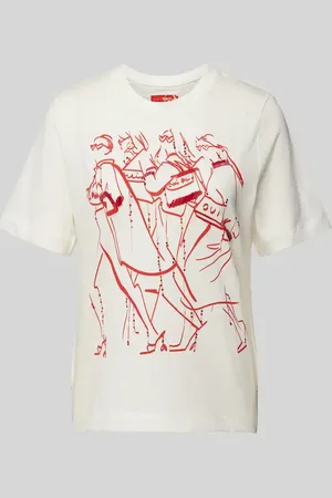 Oui T-Shirt mit Motiv-Print in , Größe 36