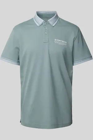 TOM TAILOR Regular Fit Poloshirt mit Label-Print in , Größe S