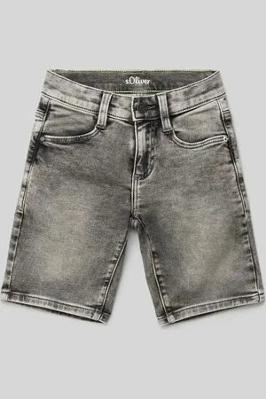 QS by s.Oliver Regular Fit Jeansshorts im Used-Look Modell 