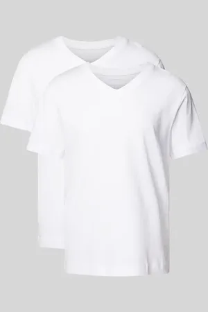 TOM TAILOR T-Shirt mit V-Ausschnitt im 2er-Pack in , Größe S