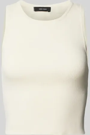 VERO MODA Crop Top in unifarbenem Design Modell 