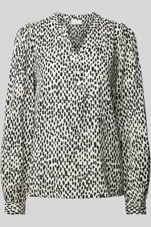 Kaffe Bluse aus Viskose mit V-Ausschnitt Modell 