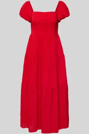 Apricot Midikleid mit Karree-Ausschnitt in , Größe L