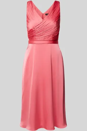 Vera Mont Knielanges Cocktailkleid mit Plisseefalten in , Größe 46