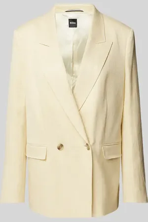 HUGO BOSS Blazer aus Leinen-Mix mit Streifenmuster Modell 
