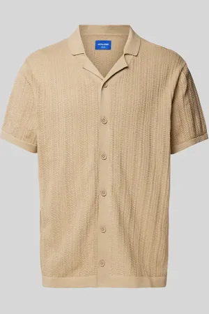 JACK & JONES Regular Fit Freizeithemd in Strick-Optik in , Größe XL