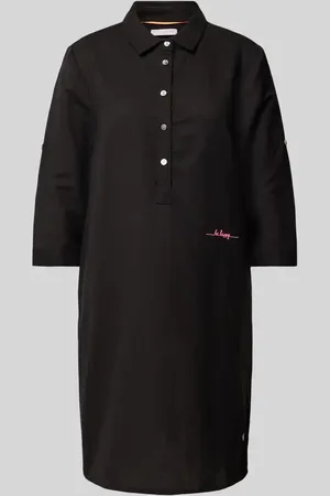 Frieda & Freddies Knielanges Leinenkleid mit Label-Stitching in , Größe 36