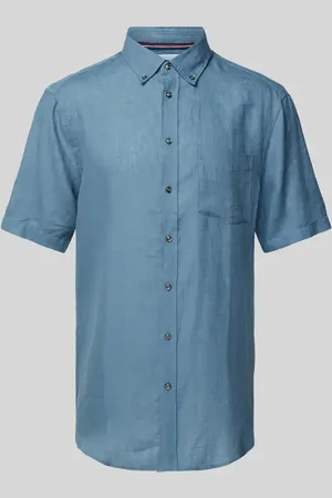 Christian Berg Regular Fit Leinenhemd mit Button-Down-Kragen in , Größe 3XL