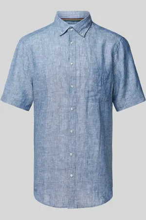 Christian Berg Regular Fit Leinenhemd mit Button-Down-Kragen in , Größe M