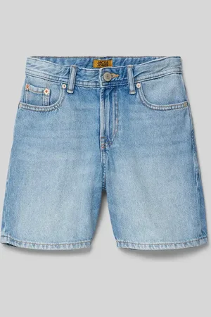 JACK & JONES Jeansshorts mit Kontrastnähten in , Größe 140