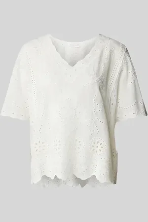 Apricot Bluse mit Lochmuster in , Größe M/L