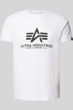 Alpha Industries T-Shirt mit Label-Print in , Größe XL