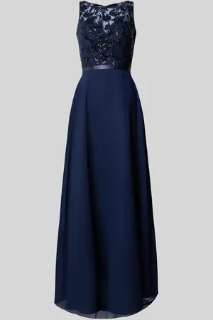 Luxuar Abendkleid mit Spitzenbesatz und Pailletten in , Größe 40