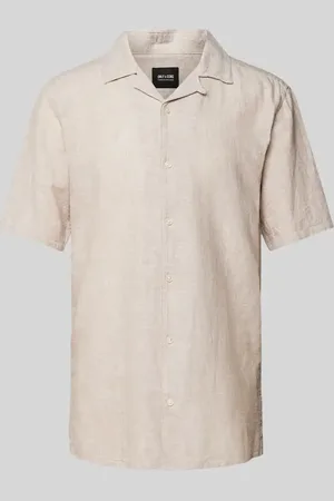 Only & Sons Slim Fit Leinenhemd mit 1/2-Arm Modell 