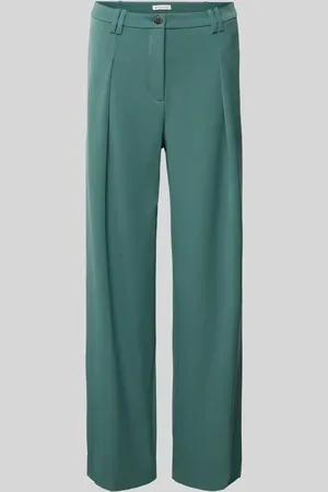 TOM TAILOR Flared Cut Stoffhose mit Bundfalten in , Größe 34/30
