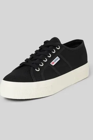 Superga Low Top Sneaker in unifarbenem Design mit Label-Detail in , Größe 39