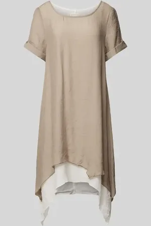 Apricot Knielanges Kleid im Double-Layer-Look in , Größe XS