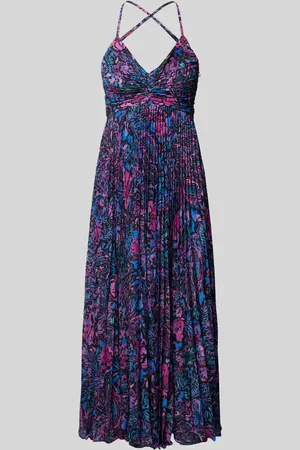 ADLYSH Cocktailkleid mit floralem Muster und Plisseefalten in , Größe 34