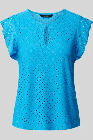 VERO MODA Regular Fit T-Shirt mit Lochstickerei Modell 