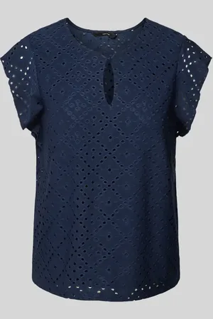 VERO MODA Regular Fit T-Shirt mit Lochstickerei Modell 