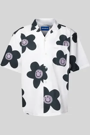 Hugo Blue Freizeithemd mit Allover-Motiv-Print Modell 
