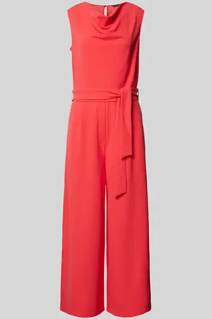 Comma, Jumpsuit mit Wasserfall-Ausschnitt in , Größe 40