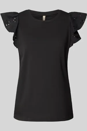 soyaconcept T-Shirt in unifarbenem Design Modell 