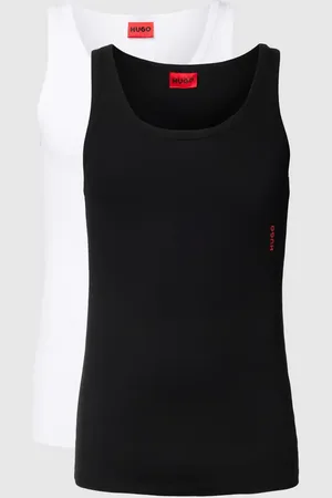 HUGO BOSS Tanktop mit Label-Print im 2er-Pack in , Größe S
