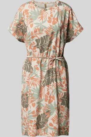 soyaconcept Knielanges Kleid mit Bindegürtel Modell 