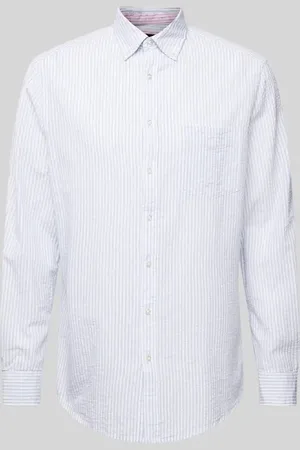 Christian Berg Freizeithemd mit Streifenmuster und Button-Down-Kragen in , Größe XXL