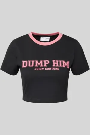 Juicy Couture Cropped T-Shirt mit Statement-Print in , Größe M