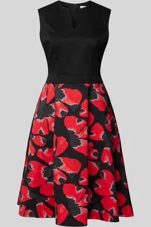 QS by s.Oliver Knielanges Kleid mit floralem Muster in , Größe 36