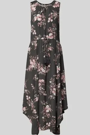 Apricot Midikleid aus Viskose mit floralem Muster in , Größe XL