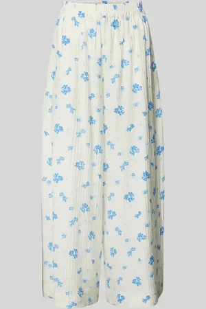 MSCH Wide Leg Stoffhose mit floralem Print Modell 