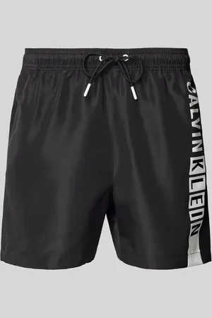 Calvin Klein Regular Fit Badehose mit Label-Print in , Größe S