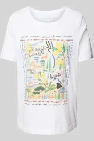Oui T-Shirt mit Motiv-Print in , Größe 34
