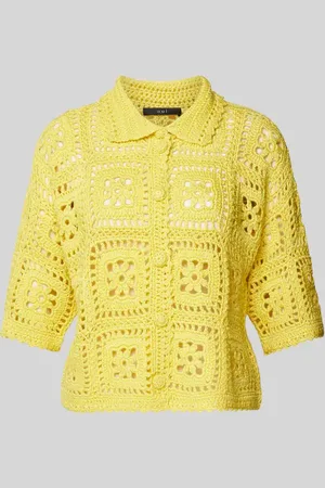 Oui Strickshirt mit Lochmuster in , Größe 38