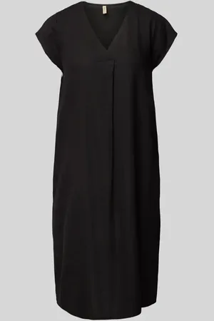 soyaconcept Knielanges Kleid mit V-Ausschnitt Modell 
