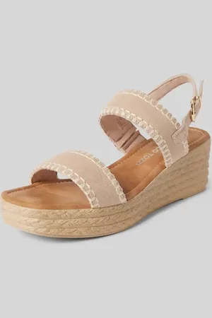 Marco Tozzi Sandalette aus Leder mit Keilabsatz in , Größe 38