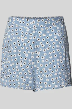Pieces® High Waist Shorts aus Viskose mit Allover-Muster Modell 