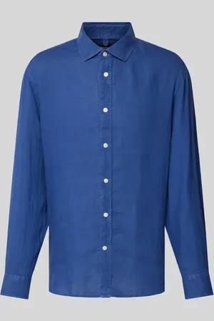 MANGO Regular Fit Leinenhemd mit Kentkragen Modell 