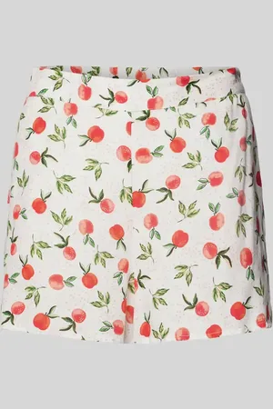 Pieces® High Waist Shorts aus Viskose mit Allover-Muster Modell 