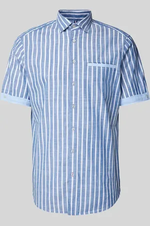 Christian Berg Slim Fit Freizeithemd mit Streifenmuster in , Größe L